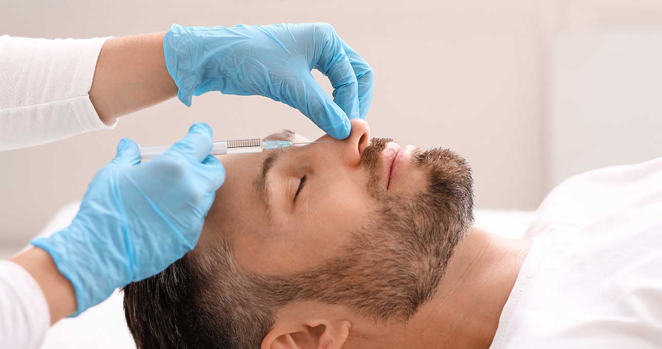 Man starting Botox